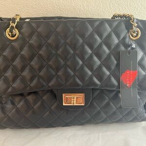 Black Quilted Shoulder Bag